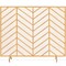 Best Choice Products 38x31in Single Panel Handcrafted Iron Chevron Fireplace Screen w/ Distressed Finish